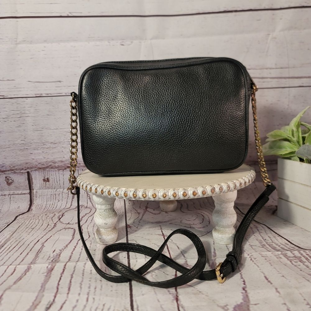 Michael Kors Fulton Large East West Crossbody Bag - Black Pebbled Leather - Picture 2 of 14